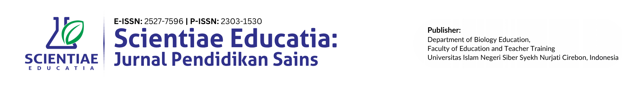 Scientiae Educatia: Jurnal Pendidikan Sains