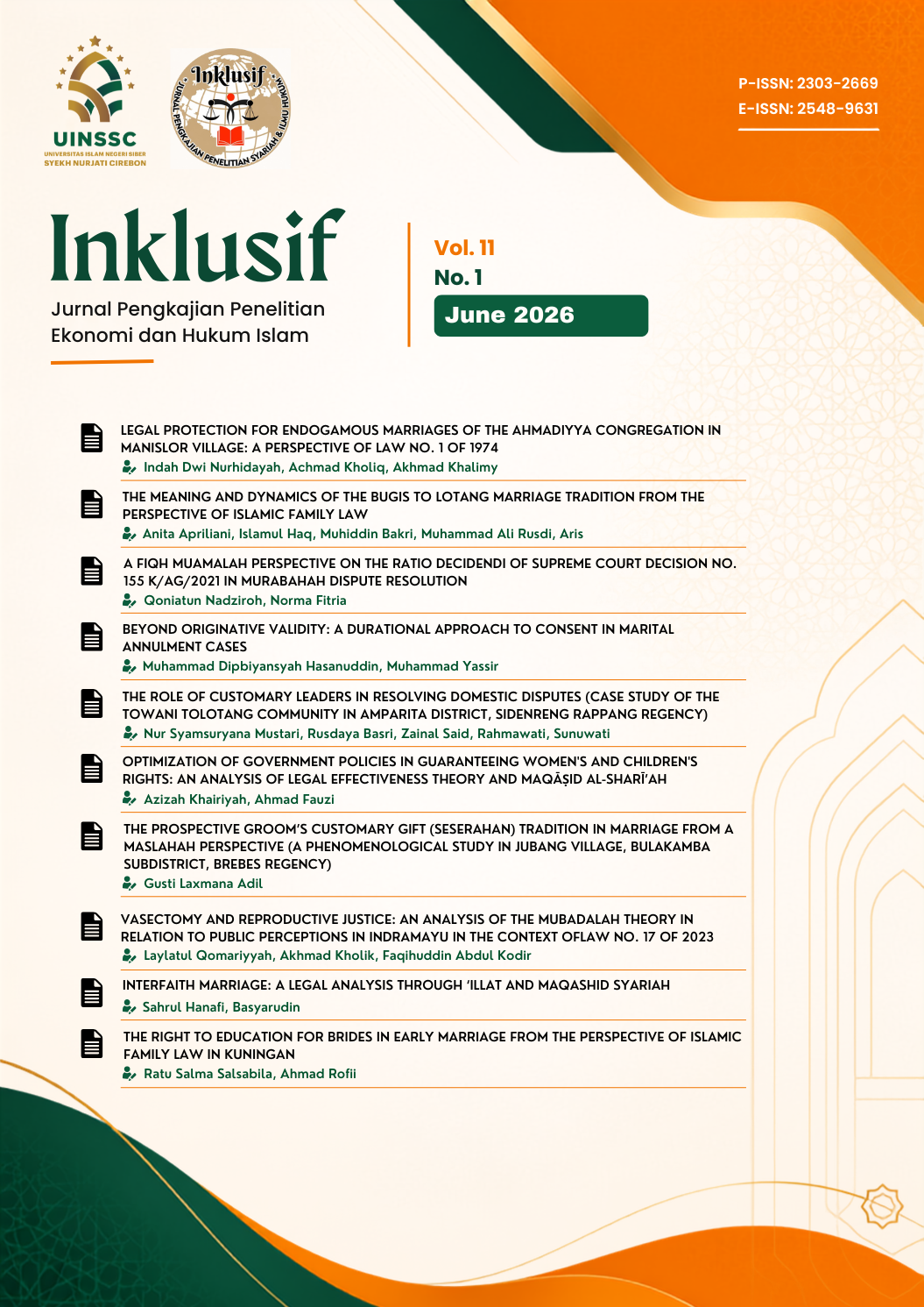 					View Vol. 11 No. 1 (2026): June 2026
				